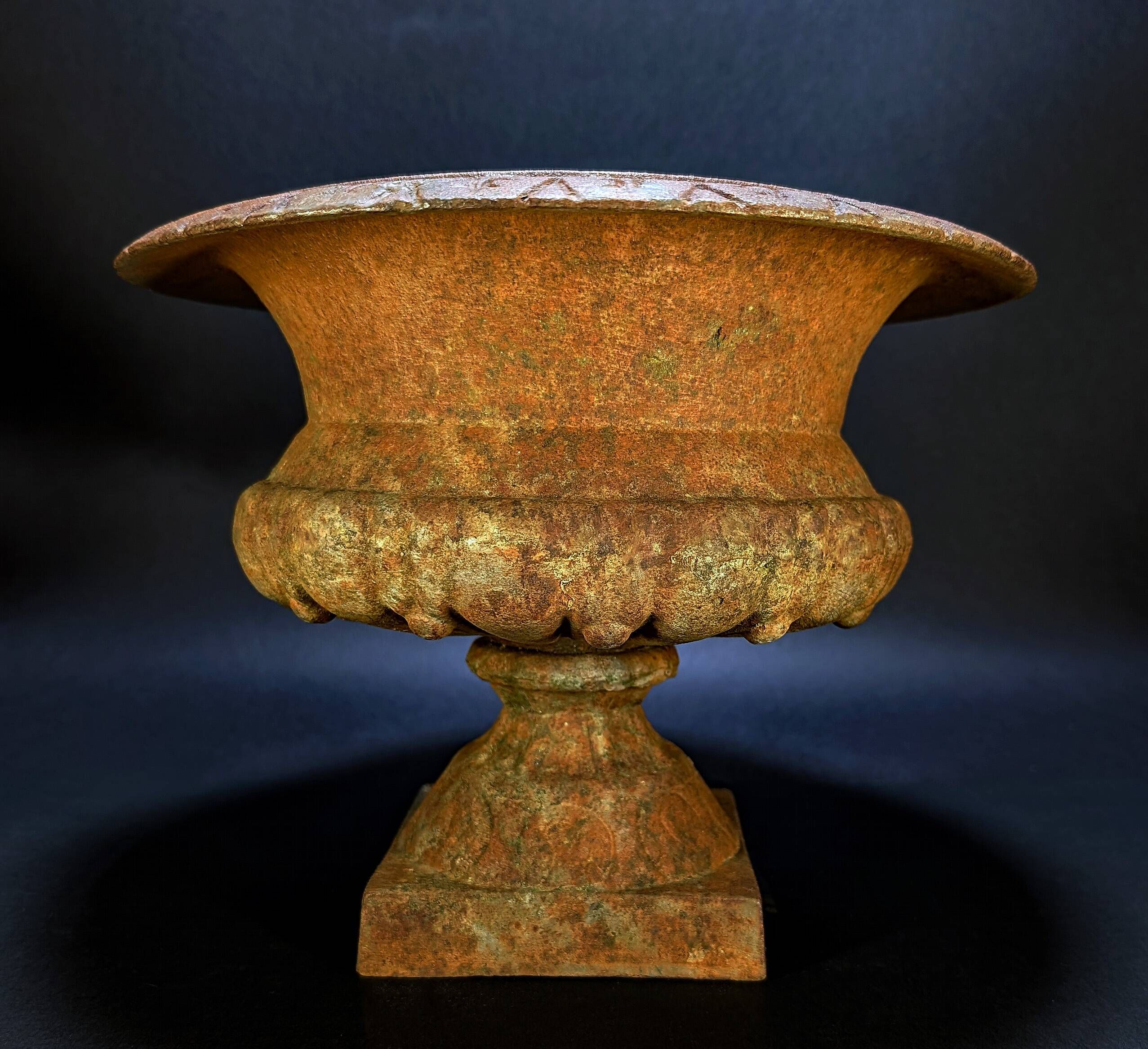 Old Cast Iron Planter – Medici Basin on Stand – 27 cm – 5.5 kg