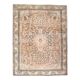 1970s Vintage Persian Handmade Wool Cotton Light Brown Area Rug 276x356