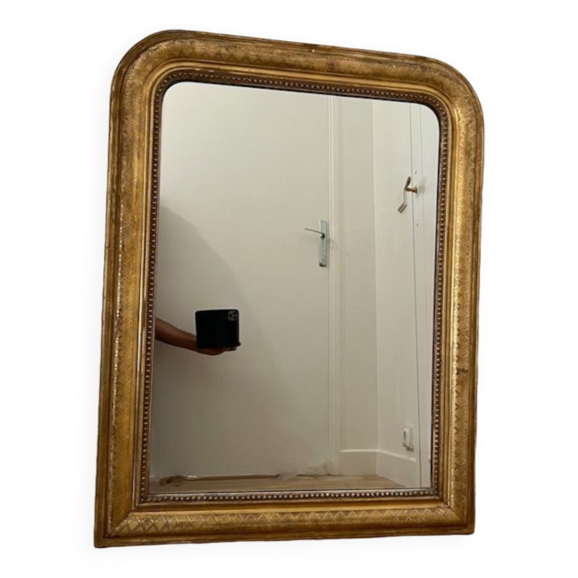 Old mirror Louis-Philippe in gilded wood