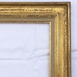 1950s frame in gilded wood aged effect and fabric
