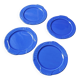 Lot 4 blue "Fish" plates