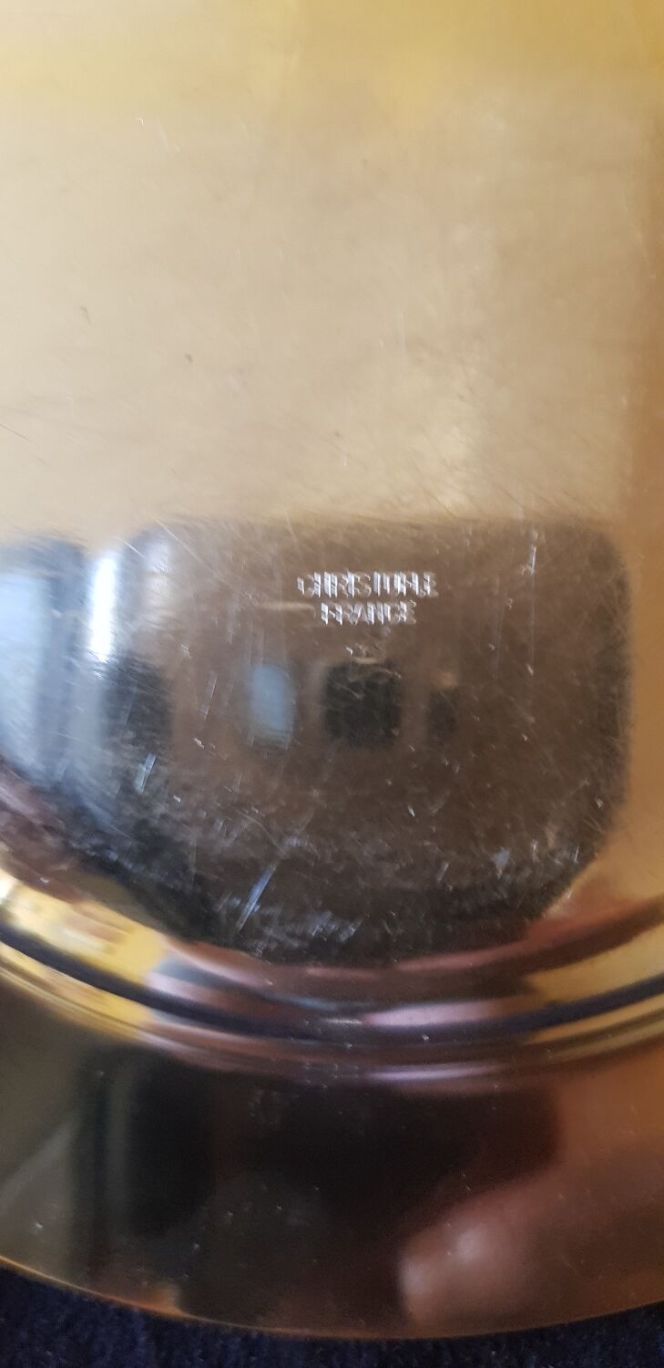Plat rond christofle en métal argenté.