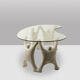 Brutalist coffee table, sculptural and organic. 1970s.