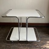 White trolley Italian design side table 1970