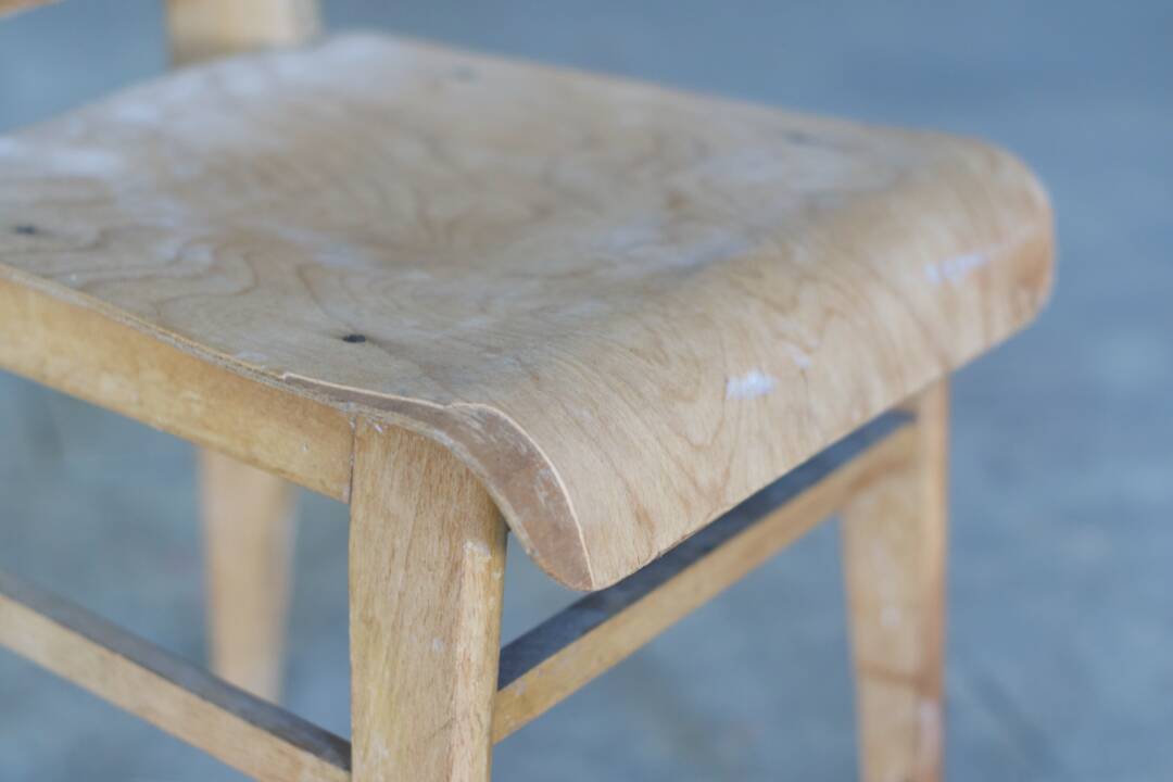 two  style wooden chairs