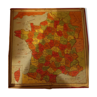 Puzzle vintage La France découpée en départements