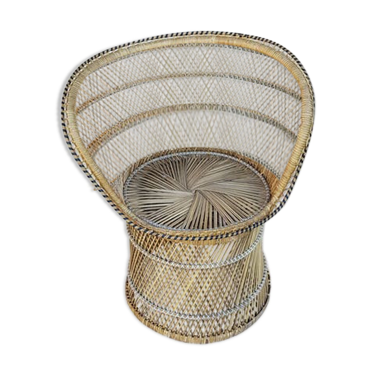 Island-inspired rattan armchair