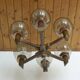 Vintage rustic chandelier wooden hanging lamp medieval style pendant light