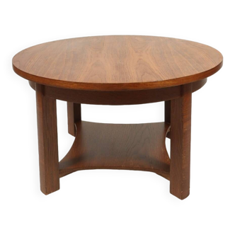 Table basse vintage bois de chêne table de café 1940 art déco table salon de thé