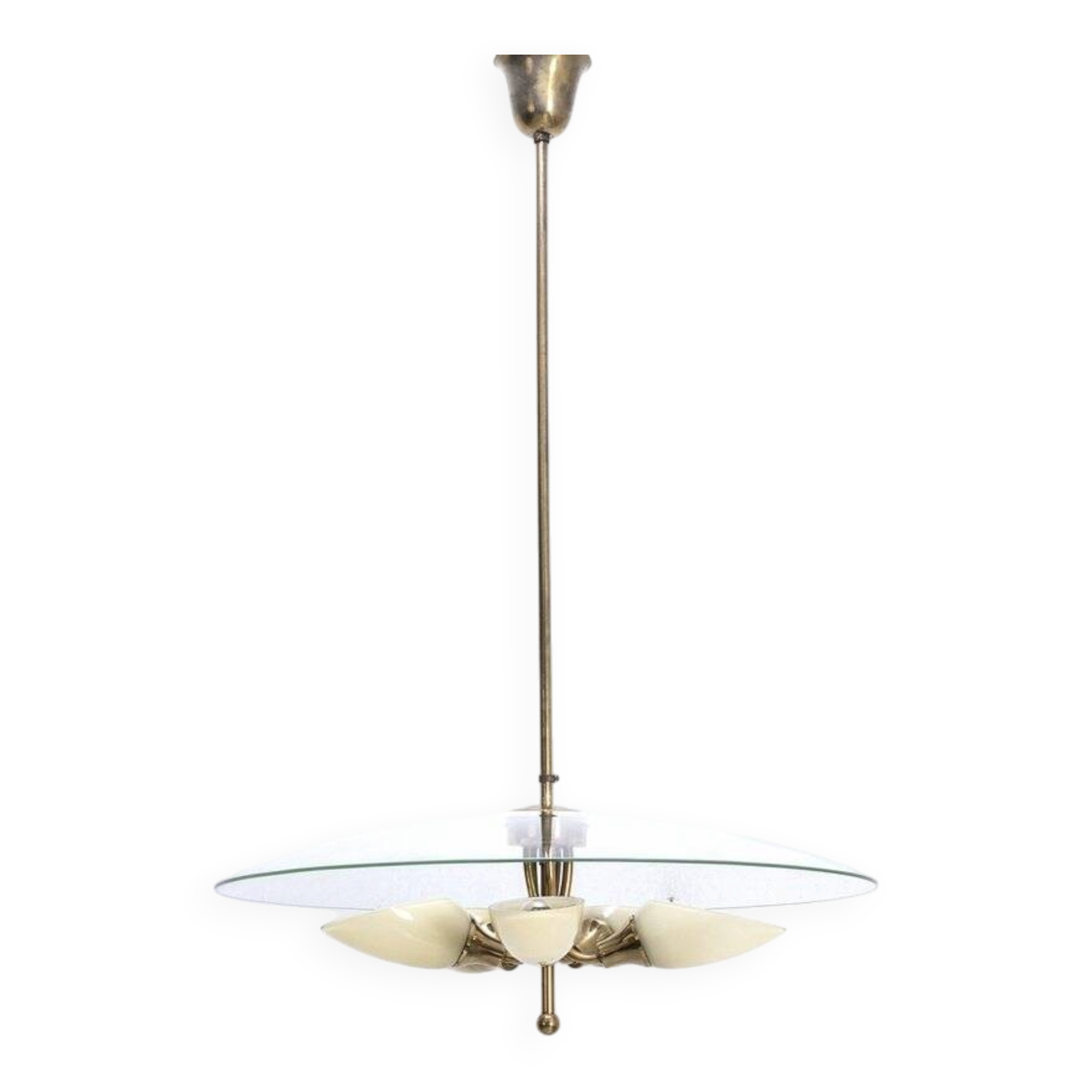 Italian Brass Pendant Lamp, 1950s