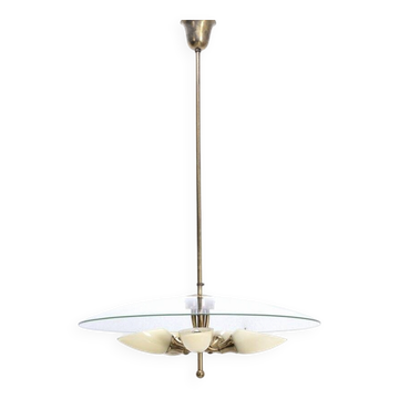 Italian Brass Pendant Lamp, 1950s