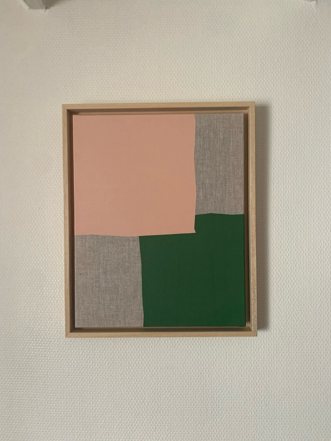 Pink On Green - original artwork