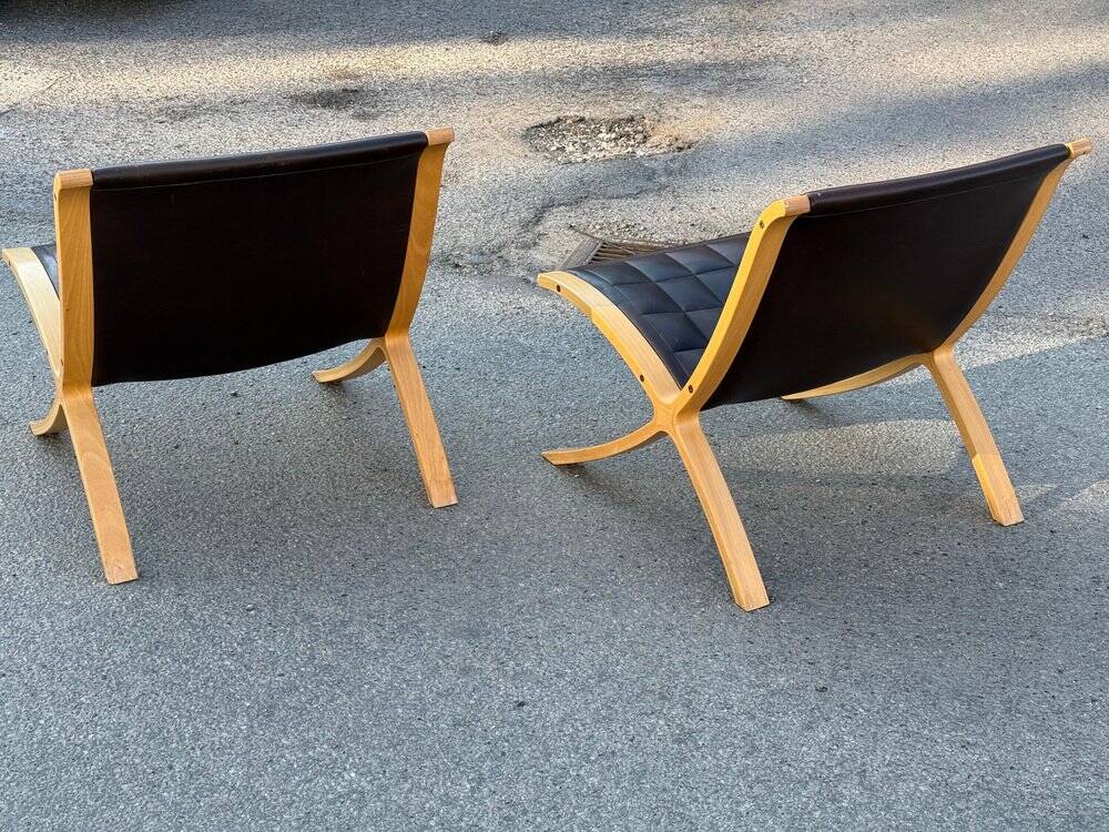 AX chairs attributed to Peter Hvidt & Orla Mölgaard, attributed to Fritz Hasen, 1978, set of 2