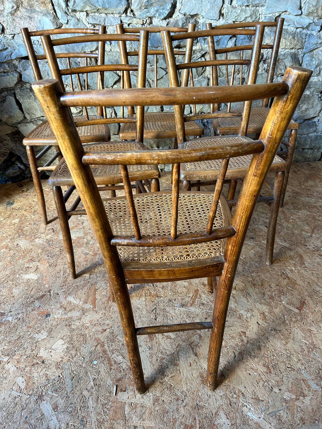 Cane bistro chairs