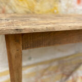 Large antique winemaker's table in solid wood – 230 x 75 x 75 cm