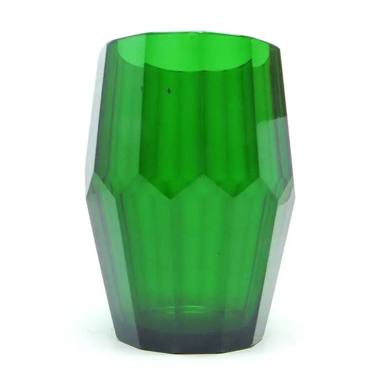 Art Deco vase, crystal, designed by J. Hoffmann, Bohemia, Czechoslovakia, 1930s