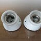Pair of art deco style porcelain wall lamps