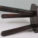 Rustic Spanish stool in solid wood – Handcrafted – 20th century