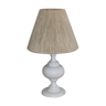 Lampe bois blanc avec abat-jour corde