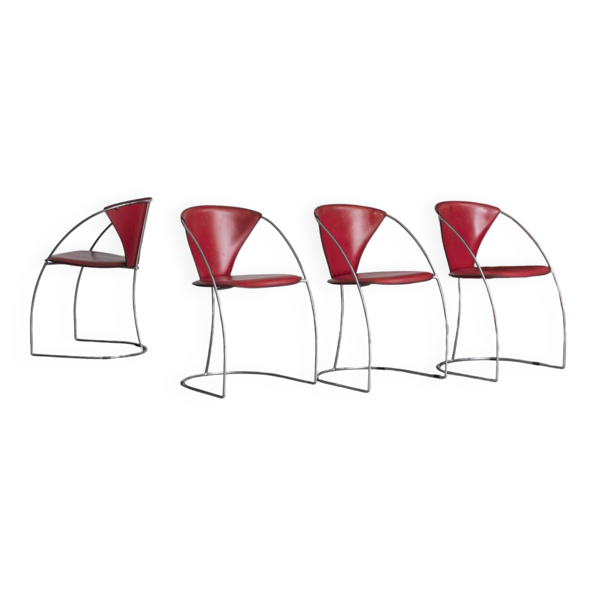 Set of 4 dining chairs 'Linda' by Arrben, Italian design, 1980s