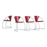 Set of 4 dining chairs 'Linda' by Arrben, Italian design, 1980s