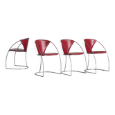 Lot de 4 chaises de salle à manger 'Linda' par Arrben, design italien, années 80