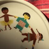 Children's dishes or birth gift Plate and bowl Utan gränser gustavsberg vintage design scan