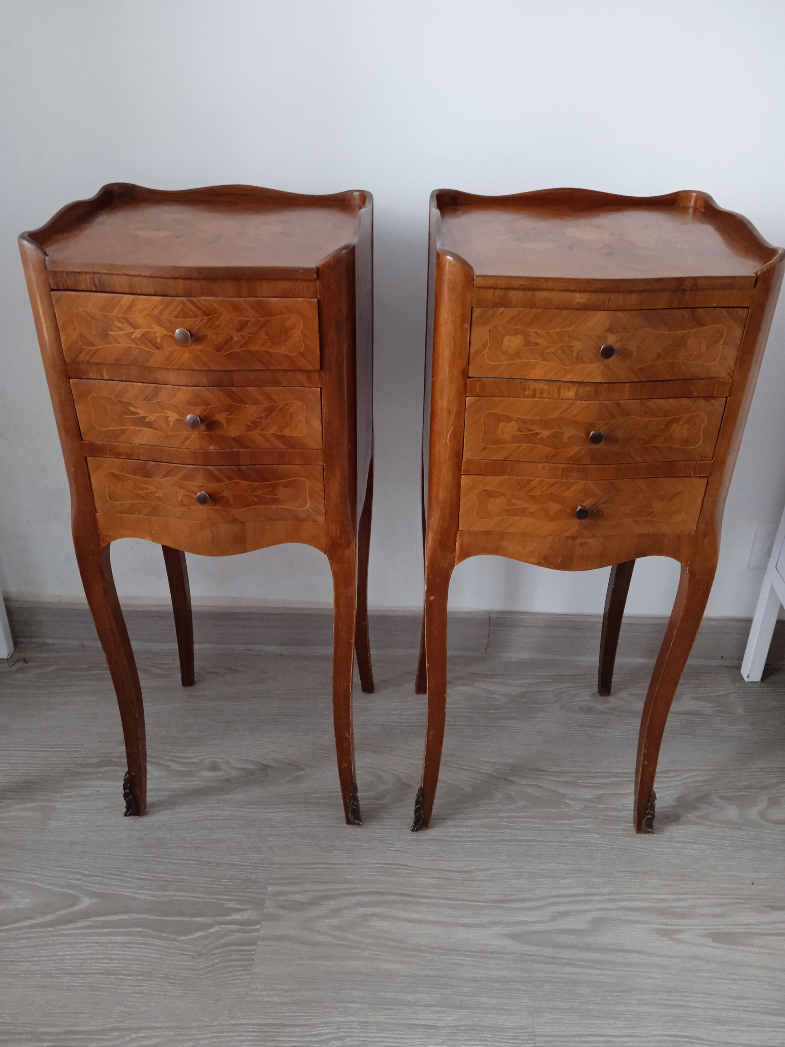 Pair of old bedside tables