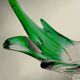 Large green blown glass bowl – art glass centrepiece – 1960s/70s