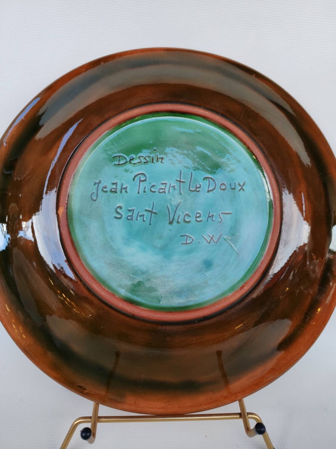 Plate by Jean Picart Le Doux, mid-20th century.