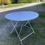 Round folding metal table – circa 1950