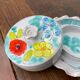 Vallauris ceramic corolla butter dish