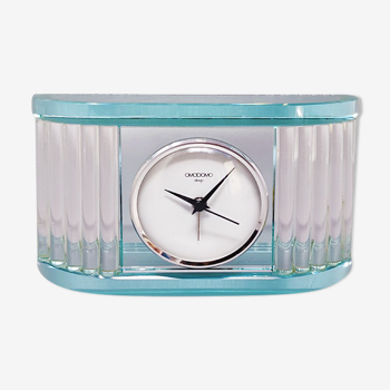 Table Clock by Omodomo in Crystal. Made in Italy1970