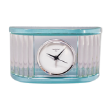 Table Clock by Omodomo in Crystal. Made in Italy1970