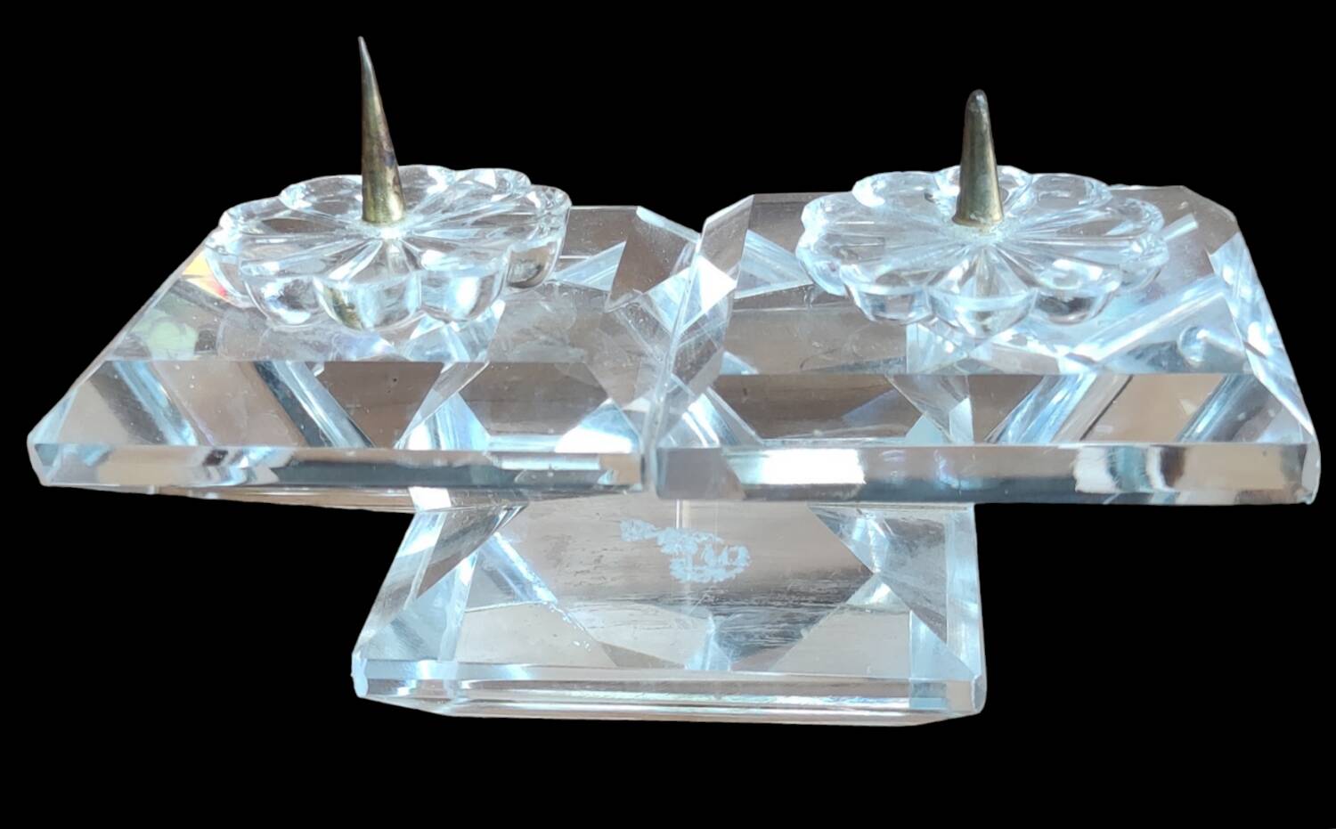 Old Swarovski crystal candle holder