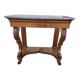 Empire restauration console with marble top in walnut from the 19th century
