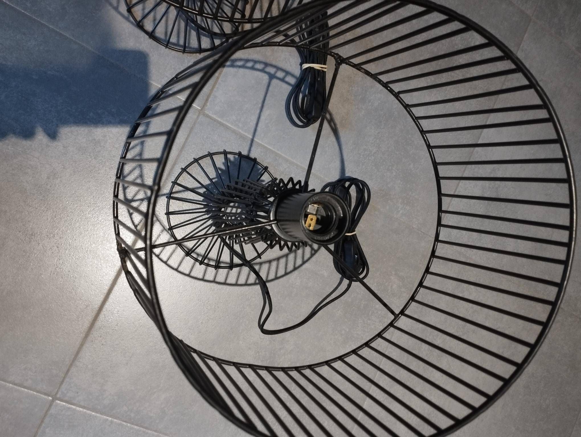 Pair of black modernist design lamps