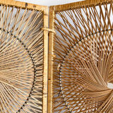 Rattan screen sun pattern