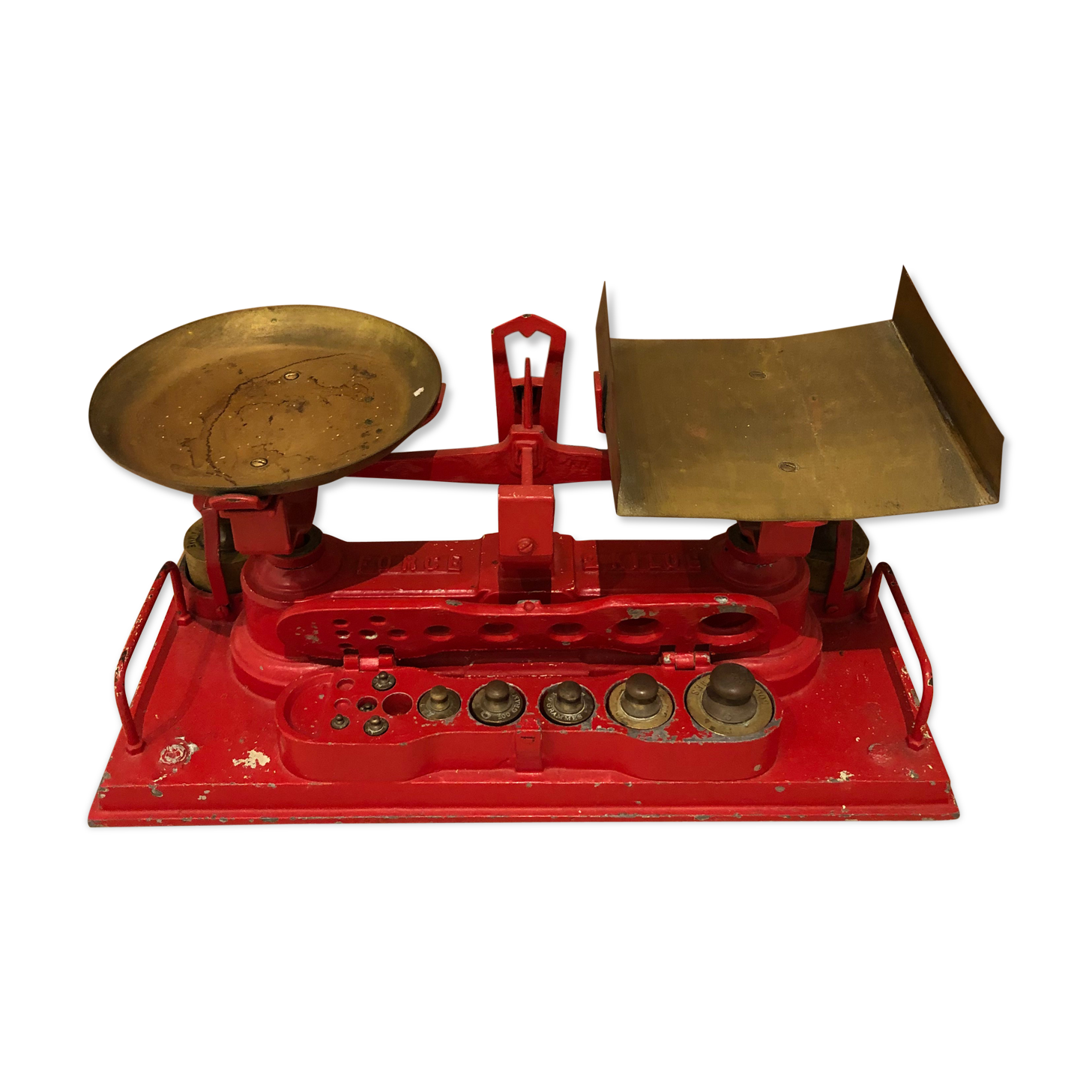 Vintage red kitchen scale