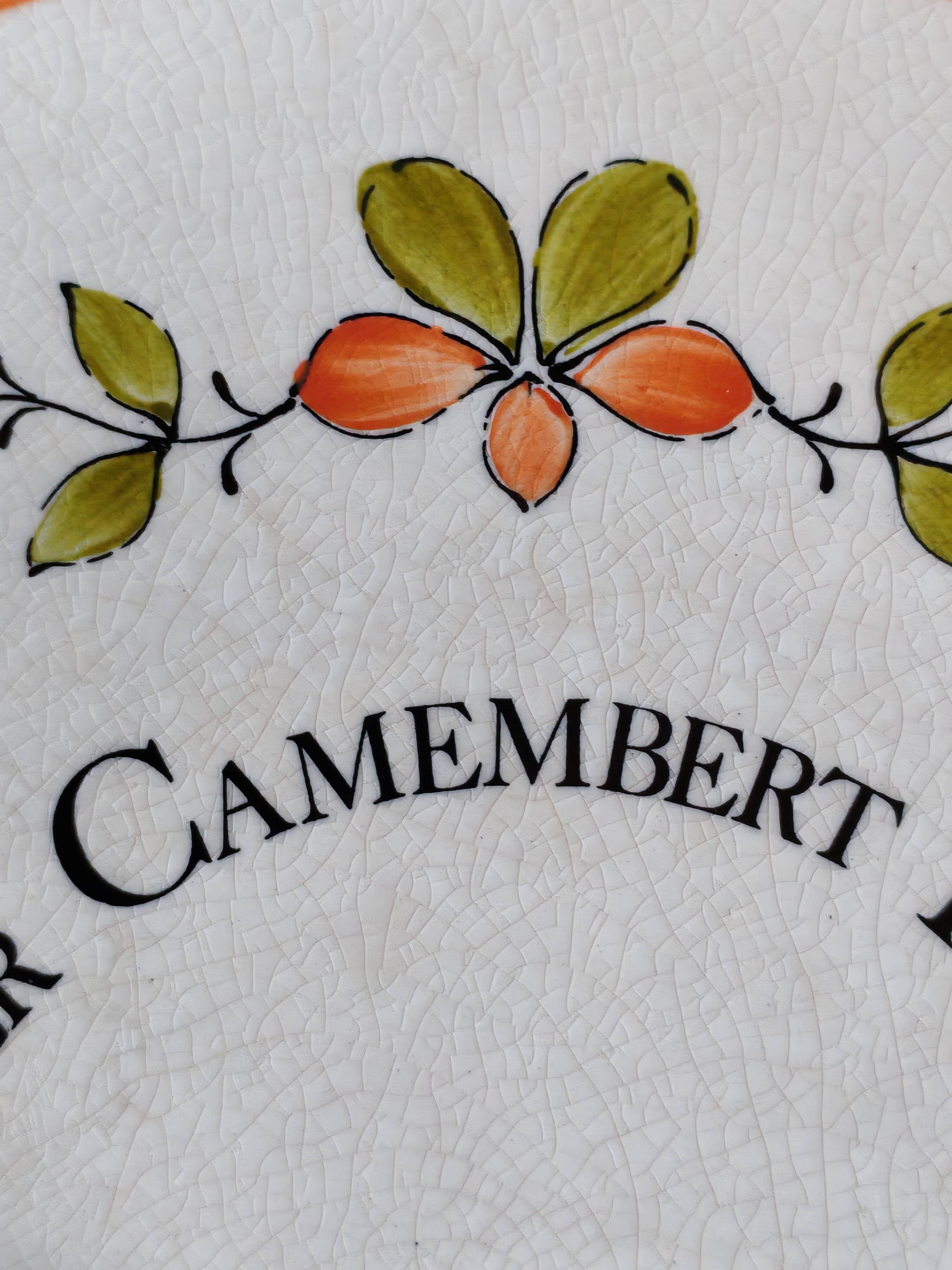 Vintage Cheese Plate Gien France Handmade decor My Kitchen