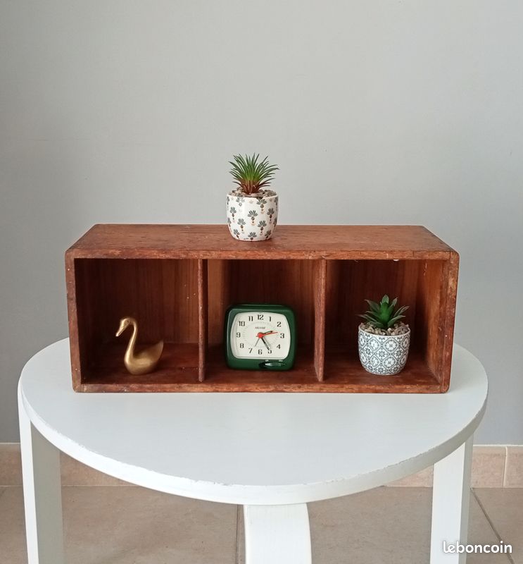 Vintage teak wall shelf