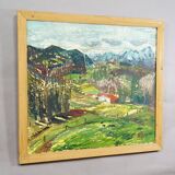 Oil painting by Alexander Michael – Landscape near Dietramszell, 1974