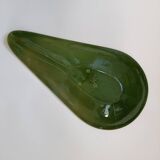 Large olive green Keralux Boch earthenware dish