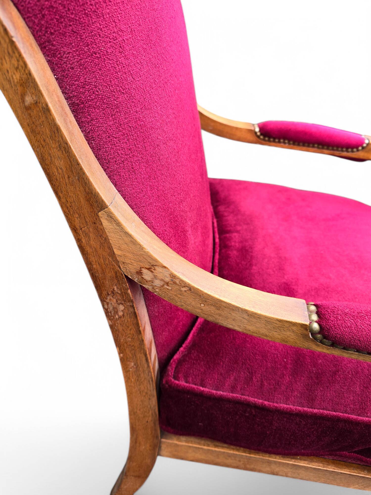 Paire de fauteuils anciens accoudoirs têtes de cygnes