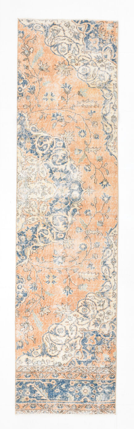 Rustic turkish runner rug 271x70cm