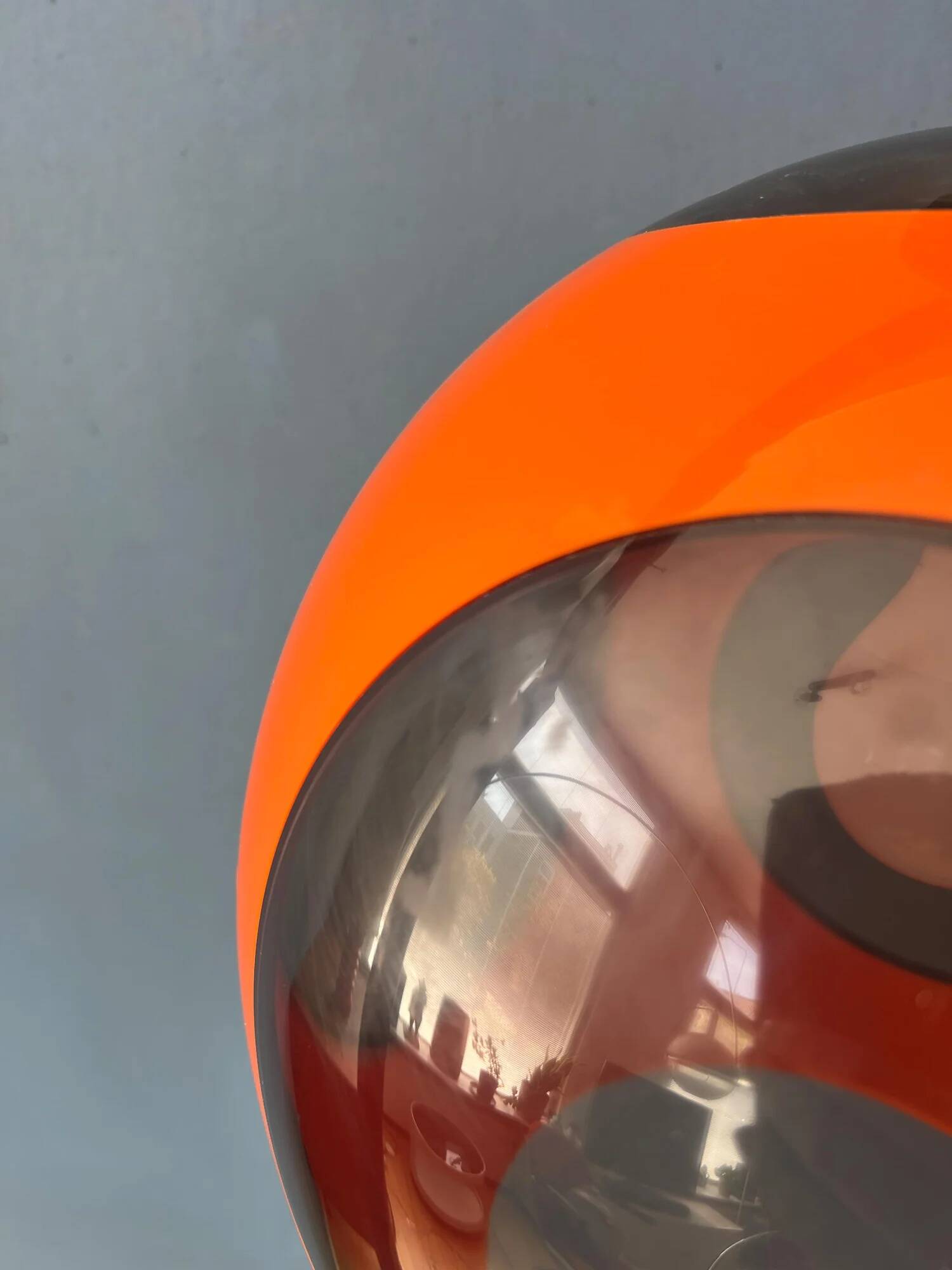 Vintage orange 'bug eye' Massive space age pendant lamp