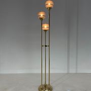 1970's italian metal & glass floor lamp