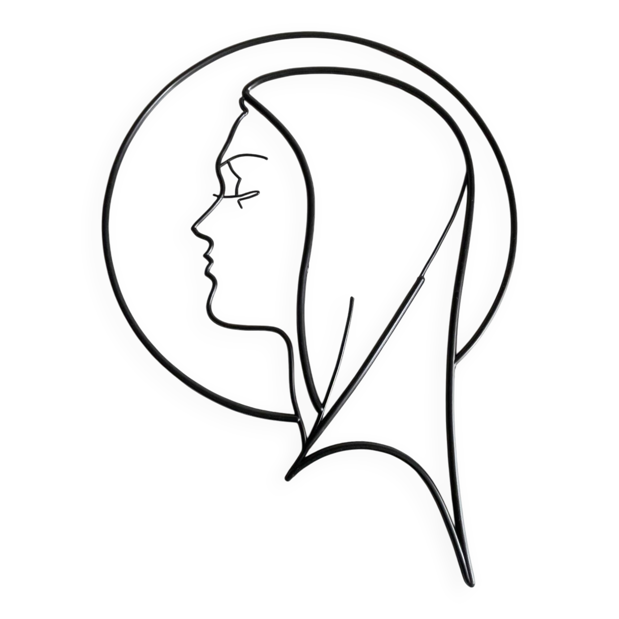 Vintage modernist wall decoration image of Saint.