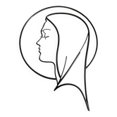 Vintage modernist wall decoration image of Saint.