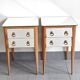 Pair of vintage 1950s mirrored bedside tables